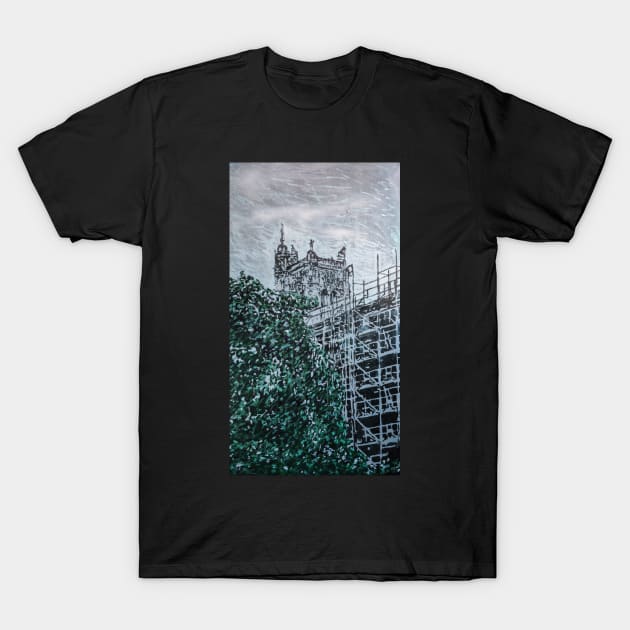 Notre Dame de Paris painting T-Shirt by MihaiCotiga Art